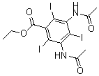 CAS 登录号:2168-75-4, 3,5-二乙酰氨基-2,4,6-三碘苯甲酸乙酯