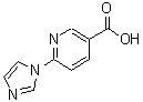 结构式 CAS# 216955-75-8, 6-(1H-咪唑-1-基)烟酸