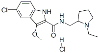 CAS#: 21716-65-4， 5-Chloro-N-[(1-Ethyl-2-Pyrrolidinyl)Methyl]-3-Methoxy-1H-Indole-2-Carboxamide Hydrochloride
