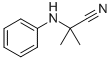 structure of CAS# 2182-38-9, 2-Methyl-2-(Phenylamino)Propanenitrile;2-Methyl-2-(Phenylamino)Propionitrile;2-Methyl-2-Phenylamino-Propionitrile;Mls000035683