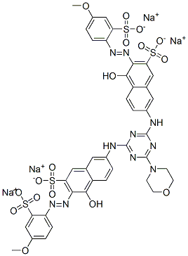 CAS#: 2184-11-4， Tetrasodium (3E)-3-[(4-Methoxy-2-Sulfonatophenyl)Hydrazinylidene]-7-[[4-[[(6Z)-6-[(4-Methoxy-2-Sulfonatophenyl)Hydrazinylidene]-5-Oxo-7-Sulfonatonaphthalen-2-Yl]Amino]-6-Morpholin-4-Yl-1,3,5-Triazin-2-Yl]Amino]-4-Oxonaphthalene-2-Sulfonate