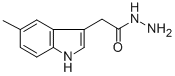 structure of CAS# 21909-52-4, 5-Methyl-1H-Indole-3-Acetic Acid Hydrazide;(5-METHYL-1H-INDOL-3-YL)-ACETIC ACID HYDRAZIDE;5-METHYLINDOLE-3-ACETIC ACID HYDRAZIDE