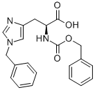 structure of CAS# 21929-66-8, N-Carbobenzyloxy-1-benzylhistidine;2-[[Oxo-(Phenylmethoxy)Methyl]Amino]-3-[1-(Phenylmethyl)-4-Imidazolyl]Propanoic Acid;3-[1-(Benzyl)Imidazol-4-Yl]-2-(Benzyloxycarbonylamino)Propionic Acid;N-Cbz-Im-Benzyl-L-Histidine
