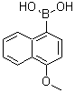 结构式 CAS# 219834-95-4, (4-甲氧基-1-萘基)硼酸