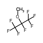structure of CAS# 22052-84-2, 1,1,1,2,3,3,3-Heptafluoro-2-Methoxypropane;1,2,2,2-tetrafluoro-1-methoxy-1-(trifluoromethyl)ethane;Heptafluoroisopropyl methyl ether;Heptafluoroisopropyl methyl ether 99+%