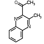 结构式 CAS# 22059-64-9, 1-(3-甲基-2-喹喔啉基)乙酮