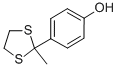structure of CAS# 22068-57-1, 4-(2-Methyl-1,3-Dithiolan-2-Yl)-Phenol;Brn 1310215;Zinc00153744;Phenol, P-(2-Methyl-1,3-Dithiolan-2-Yl)-
