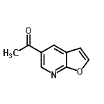 结构式 CAS# 220957-41-5, 1-(呋喃并[2,3-b]吡啶-5-基)乙酮