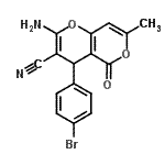 CAS#: 220986-36-7， 2-Amino-4-(4-Bromophenyl)-7-Methyl-5-Oxo-4H,5H-Pyrano[4,3-b]Pyran-3-Carbonitrile
