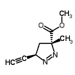 CAS#: 221100-76-1， Methyl (3R,5R)-5-Ethynyl-3-Methyl-4,5-Dihydro-3H-Pyrazole-3-Carboxylate