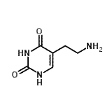 structure of CAS# 221170-25-8, 5-(2-Aminoethyl)-2,4(1H,3H)-Pyrimidinedione;5-(2-aminoethyl)-1,3-dihydropyrimidine-2,4-dione;5-(2-aminoethyl)-1H-pyrimidine-2,4-dione;5-(2-aminoethyl)-2,4-pyrimidinediol