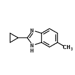 structure of CAS# 221548-37-4, 2-Cyclopropyl-5-Methyl-1H-Benzimidazole;2-cyclopropyl-5-methyl-1H-benzo[d]imidazole