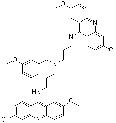 CAS#: 222051-76-5， N'-(6-Chloro-2-Methoxy-9-Acridinyl)-N-{3-[(6-Chloro-2-Methoxy-9-Acridinyl)Amino]Propyl}-N-(3-Methoxybenzyl)-1,3-Propanediamine