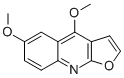 structure of CAS# 2221-41-2, 4,6-Dimethoxyfuro[2,3-b]Quinoline;6-Methoxydictamnine;6-Methoxy Dictamine;Brn 0616297