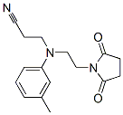 structure of CAS# 2223-89-4, 3-[2-(2,5-Dioxopyrrolidin-1-Yl)Ethyl-(3-Methylphenyl)Amino]Propanenitrile;3-[2-(2,5-Dioxo-1-Pyrrolidinyl)Ethyl-(3-Methylphenyl)Amino]Propanenitrile;3-[(3-Methylphenyl)-(2-Succinimidoethyl)Amino]Propionitrile;3-((2-(2,5-Dioxopyrrolidin-1-Yl)Ethyl)(3-Methylphenyl)Amino)Propiononitrile