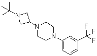 CAS#: 223381-91-7， 1-[1-(2-Methyl-2-Propanyl)-3-Azetidinyl]-4-[3-(Trifluoromethyl)Phenyl]Piperazine