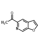 结构式 CAS# 223389-16-0, 1-(呋喃并[2,3-c]吡啶-5-基)乙酮