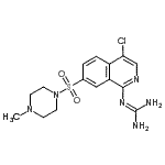 CAS#: 223671-07-6， 2-{4-Chloro-7-[(4-Methyl-1-Piperazinyl)Sulfonyl]-1-Isoquinolinyl}Guanidine