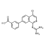 CAS#: 223671-94-1， 3-(1-Carbamimidamido-4-chloro-7-isoquinolinyl)benzoic acid