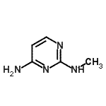 structure of CAS# 22404-42-8, N<Sup>2</Sup>-Methyl-2,4-Pyrimidinediamine;(4-aminopyrimidin-2-yl)methylamine;2-methylamino-4-aminopyrimidine;MFCD01646131