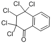 structure of CAS# 2243-28-9, (3S)-2,2,3,4,4-Pentachloro-3H-Naphthalen-1-One;(3S)-2,2,3,4,4-Pentachlorotetralin-1-One;(3S)-2,2,3,4,4-Pentachloro-1-Tetralinone;Zinc02169348