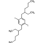 structure of CAS# 225512-46-9, 1,4-Bis(2-Ethylhexyl)-2,5-Diiodobenzene;1,4-Bis(2-ethylhexyl)-2,5-diiodobenzene;636711_ALDRICH