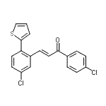 CAS#: 22619-36-9， (E)-1-(4-Chlorophenyl)-3-[5-Chloro-2-(2-Thienyl)Phenyl]Prop-2-En-1-One