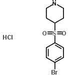 结构式 CAS# 226400-32-4, 4-[(4-溴苯基)磺酰基]哌啶盐酸盐(1:1)