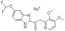 CAS#: 226904-33-2， Sodium 5-(Difluoromethoxy)-2-[(3,4-Dimethoxypyridin-2-Yl)Methylsulfinyl]-2,3-Dihydrobenzoimidazole