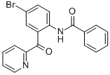 structure of CAS# 22753-88-4, N-[4-Bromo-2-(2-Pyridinylcarbonyl)Phenyl]-Benzamide;N-[5-Bromo-2-[Oxo-(2-Pyridyl)Methyl]Phenyl]Benzamide;N-(5-Bromo-2-Pyridin-2-Ylcarbonyl-Phenyl)Benzamide