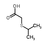 结构式 CAS# 22818-59-3, (异丙基硫基)乙酸
