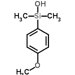 结构式 CAS# 22868-26-4, (4-甲氧基苯基)(二甲基)硅烷醇