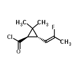 CAS#: 228702-78-1， (1R,3R)-3-[(1Z)-2-Fluoro-1-Propen-1-Yl]-2,2-Dimethylcyclopropanecarbonyl Chloride
