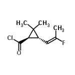 CAS#: 228703-09-1， (1R,3R)-3-[(1E)-2-Fluoro-1-Propen-1-Yl]-2,2-Dimethylcyclopropanecarbonyl Chloride