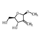 CAS#: 229469-30-1， Methyl 2-deoxy-2-methylene-beta-D-erythro-pentofuranoside