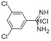 structure of CAS# 22978-61-6, 3,5-Dichloro-Benzenecarboximidamide Hydrochloride (1:1);3,5-Dichlorobenzene-1-Carboximidamide Hydrochloride, Tech;3,5-DICHLOROBENZENE-1-CARBOXIMIDAMIDE HYDROCHLORIDE;3,5-Dichlorobenzene-1-Carboximidamidehcl