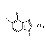 结构式 CAS# 229957-09-9, 4,5-二氟-2-甲基-1H-苯并咪唑