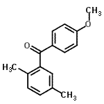 structure of CAS# 22996-47-0, (2,5-Dimethylphenyl)(4-Methoxyphenyl)Methanone;2,5-Dimethyl-4'-methoxybenzophenone