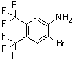 结构式 CAS# 230295-15-5, 2-溴-4,5-二(三氟甲基)苯胺