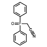 structure of CAS# 23040-22-4, (Diphenylphosphoryl)Acetonitrile;(Diphenyl-phosphinoyl)-acetonitrile;Acetonitrile,2-(diphenylphosphinyl)-