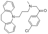 structure of CAS# 23047-25-8, Lofepramine;1-(4-Chlorophenyl)-2-[3-(5,6-Dihydrobenzo[B][1]Benzazepin-11-Yl)Propyl-Methyl-Amino]Ethanone;4'-Chloro-2-((3-(10,11-Dihydro-5H-Dibenz(B,F)Azepin5-Yl)Propyl)Methylamino)Acetophenone;Ethanone, 1-(4-Chlorophenyl)-2-[[3-(10,11-Dihydro-5H-Dibenz[B,F]Azepin-5-Yl)Propyl]Methylamino]-