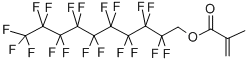 structure of CAS# 23069-32-1, 2-Methyl-2-Propenoic Acid 2,2,3,3,4,4,5,5,6,6,7,7,8,8,9,9,10,10,10-Nonadecafluorodecyl Ester;1H,1H,6H,6H-Perfluoro-N-Decyl Methacrylate;1H,1H-Perfluoro-N-Decylmethacrylate97%;1H,1H-PERFLUORO-N-DECYL METHACRYLATE