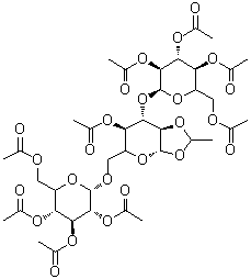 CAS#: 230953-17-0， (5xi)-2,3,4,6-Tetra-O-Acetyl-alpha-D-Xylo-Hexopyranosyl-(1->6)-[(5xi)-2,3,4,6-Tetra-O-Acetyl-alpha-L-Xylo-Hexopyranosyl-(1->3)]-(5xi)-4-O-Acetyl-1,2-O-Ethylidene-beta-D-Xylo-Hexopyranose