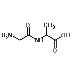 structure of CAS# 2325-50-0, Glycylalanine;2-(2-aminoacetamido)propanoic acid;2-(2-aminoacetylamino)propanoic acid;2-(2-Amino-acetylamino)-propionic acid