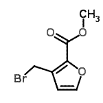 structure of CAS# 23268-19-1, Methyl 3-(Bromomethyl)-2-Furoate;METHYL3-(BROMOMETHYL)-2-FUROATE;MFCD07847868;ZINC07978589