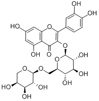 structure of CAS# 23284-18-6, 3-Arabinoglucosylquercetin;2-(3,4-Dihydroxyphenyl)-5,7-Dihydroxy-3-[(2S,3R,4S,5S,6R)-3,4,5-Trihydroxy-6-[[(2S,3R,4S,5S)-3,4,5-Trihydroxytetrahydropyran-2-Yl]Oxymethyl]Tetrahydropyran-2-Yl]Oxy-Chromen-4-One;2-(3,4-Dihydroxyphenyl)-5,7-Dihydroxy-3-[[(2S,3R,4S,5S,6R)-3,4,5-Trihydroxy-6-[[(2S,3R,4S,5S)-3,4,5-Trihydroxy-2-Tetrahydropyranyl]Oxymethyl]-2-Tetrahydropyranyl]Oxy]-4-Chromenone;2-(3,4-Dihydroxyphenyl)-5,7-Dihydroxy-3-[(2S,3R,4S,5S,6R)-3,4,5-Trihydroxy-6-[[(2S,3R,4S,5S)-3,4,5-Trihydroxytetrahydropyran-2-Yl]Oxymethyl]Tetrahydropyran-2-Yl]Oxy-Chromone