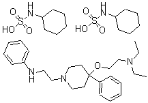 CAS#: 23469-05-8， 1-(2-Anilinoethyl)-4-(2-(diethylamino)ethoxy)-4-phenylpiperidine bis(cyclohexanesulfamate)
