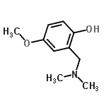 CAS 登录号：23562-77-8， 2-[(二甲基氨基)甲基]-4-甲氧基苯酚