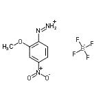 structure of CAS# 2357-51-9, (2-Methoxy-4-Nitrophenyl)Diazenium Tetrafluoroborate;2-Methoxy-4-nitrobenzenediazonium tetrafluoroborate;Fast Red B tetrafluoroborate salt;305464_SIAL