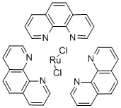 structure of CAS# 23570-43-6, (OC-6-11)-Tris(1,10-phenanthroline)ruthenium dichloride;(Oc-6-11)-Tris(1,10-Phenanthroline-N1,N10)Ruthenium(2+) Dichloride;Ruthenium(2+), Tris(1,10-Phenanthroline-N1,N10)-, Dichloride, (Oc-6-11)-